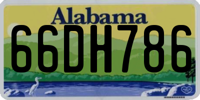 AL license plate 66DH786