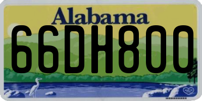 AL license plate 66DH800