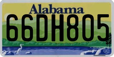AL license plate 66DH805