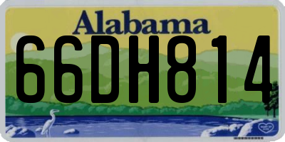 AL license plate 66DH814