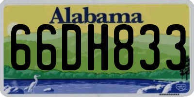 AL license plate 66DH833