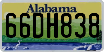 AL license plate 66DH838