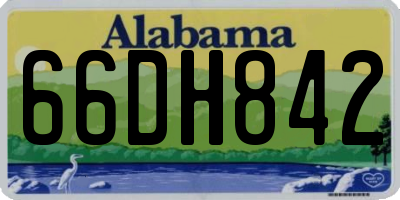 AL license plate 66DH842