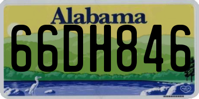 AL license plate 66DH846