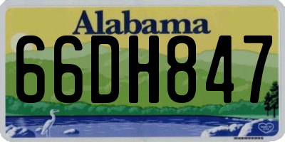 AL license plate 66DH847