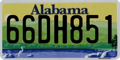 AL license plate 66DH851