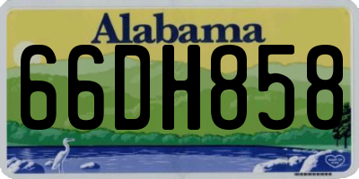 AL license plate 66DH858