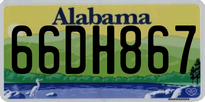 AL license plate 66DH867