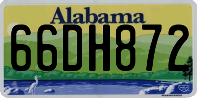 AL license plate 66DH872