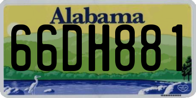 AL license plate 66DH881
