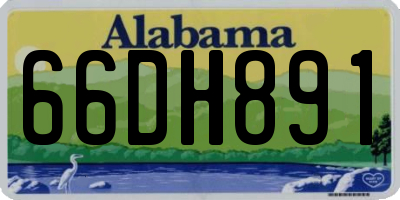 AL license plate 66DH891