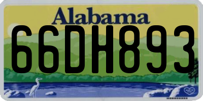 AL license plate 66DH893