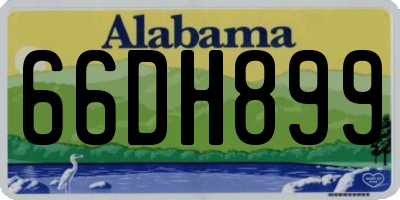 AL license plate 66DH899