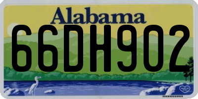 AL license plate 66DH902