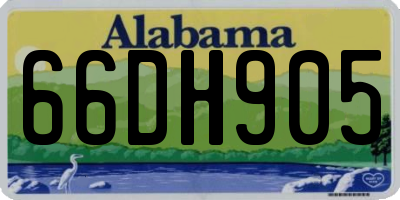 AL license plate 66DH905