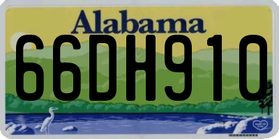 AL license plate 66DH910