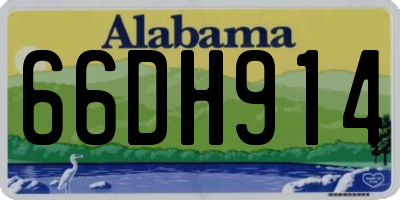 AL license plate 66DH914