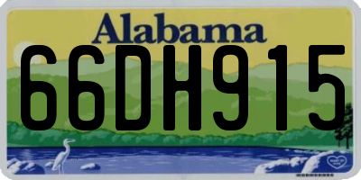 AL license plate 66DH915