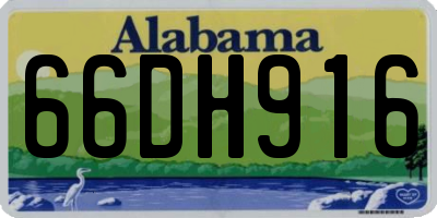 AL license plate 66DH916