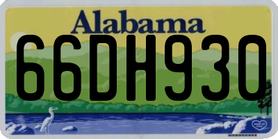 AL license plate 66DH930