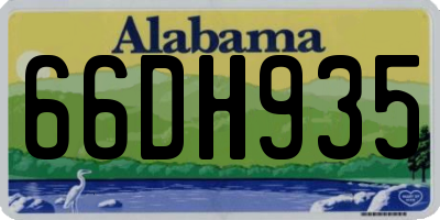 AL license plate 66DH935