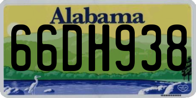 AL license plate 66DH938