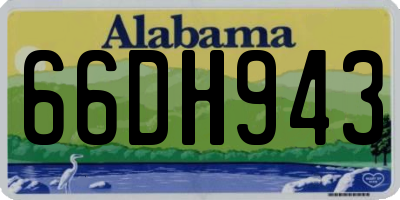 AL license plate 66DH943
