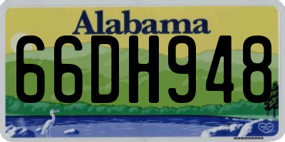 AL license plate 66DH948