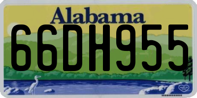 AL license plate 66DH955