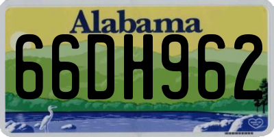 AL license plate 66DH962