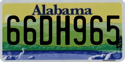 AL license plate 66DH965