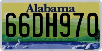 AL license plate 66DH970