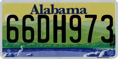 AL license plate 66DH973