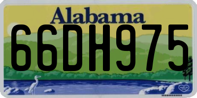 AL license plate 66DH975