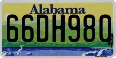 AL license plate 66DH980