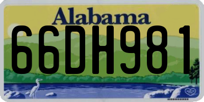 AL license plate 66DH981