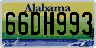 AL license plate 66DH993