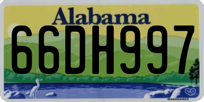 AL license plate 66DH997