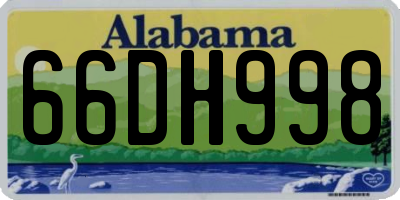 AL license plate 66DH998