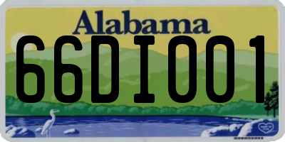 AL license plate 66DI001