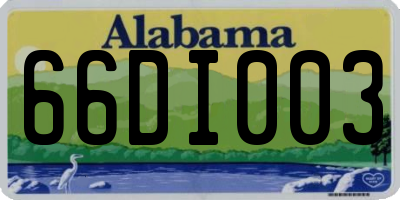 AL license plate 66DI003