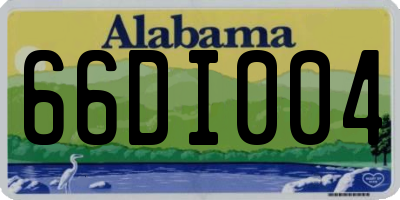 AL license plate 66DI004