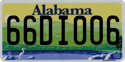AL license plate 66DI006
