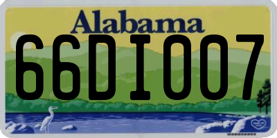 AL license plate 66DI007