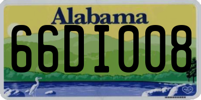 AL license plate 66DI008