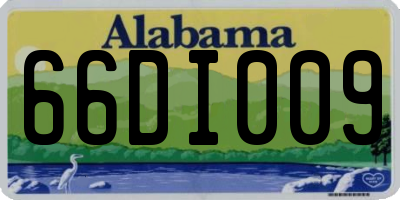 AL license plate 66DI009