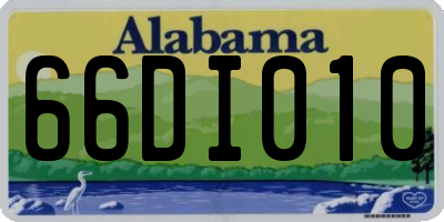 AL license plate 66DI010
