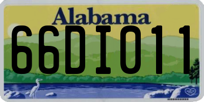 AL license plate 66DI011