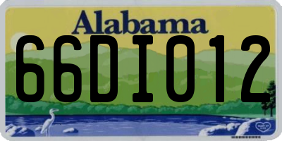 AL license plate 66DI012