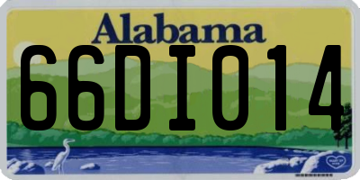 AL license plate 66DI014